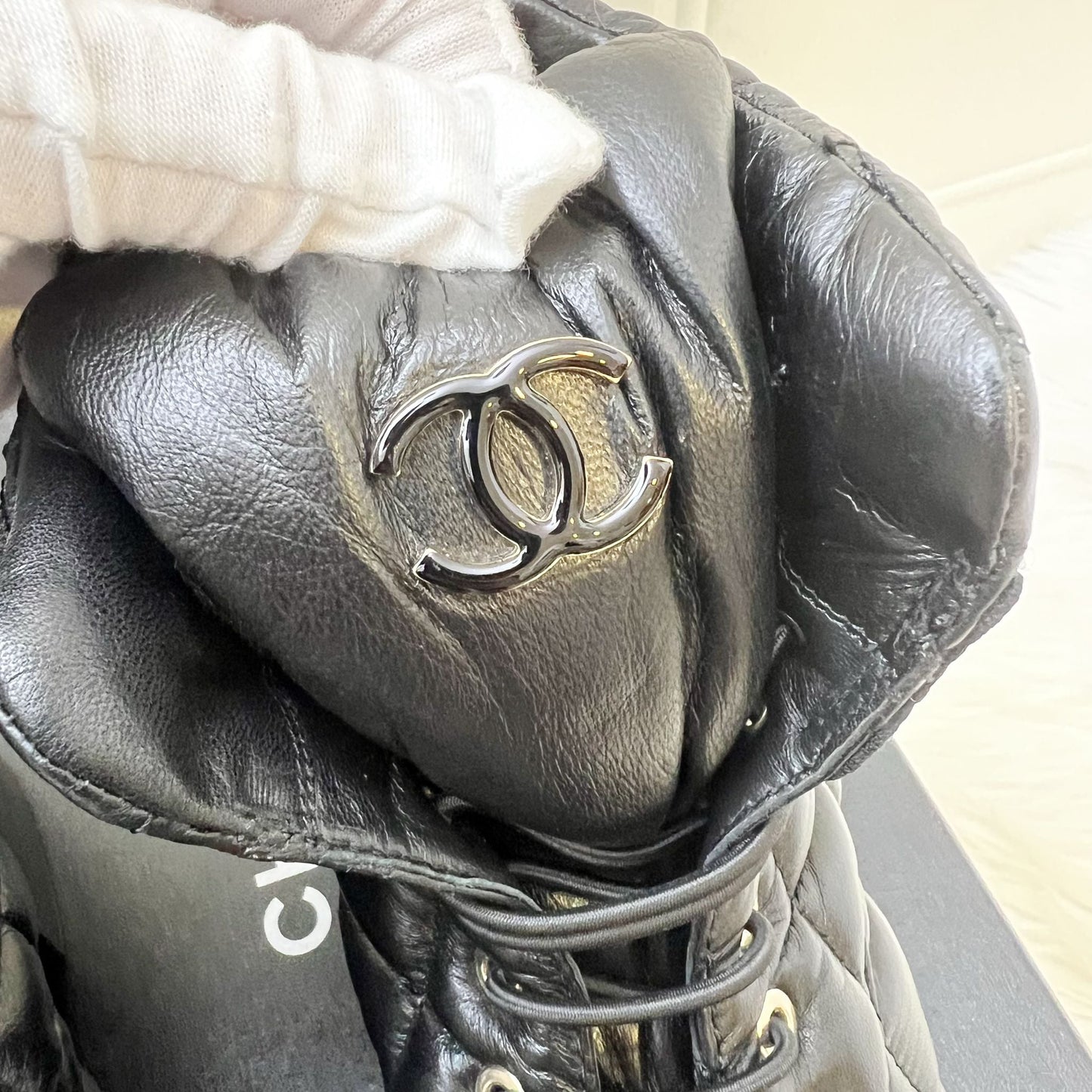 GLM-23K Boots in Black Leather and SHW Sz 37.5