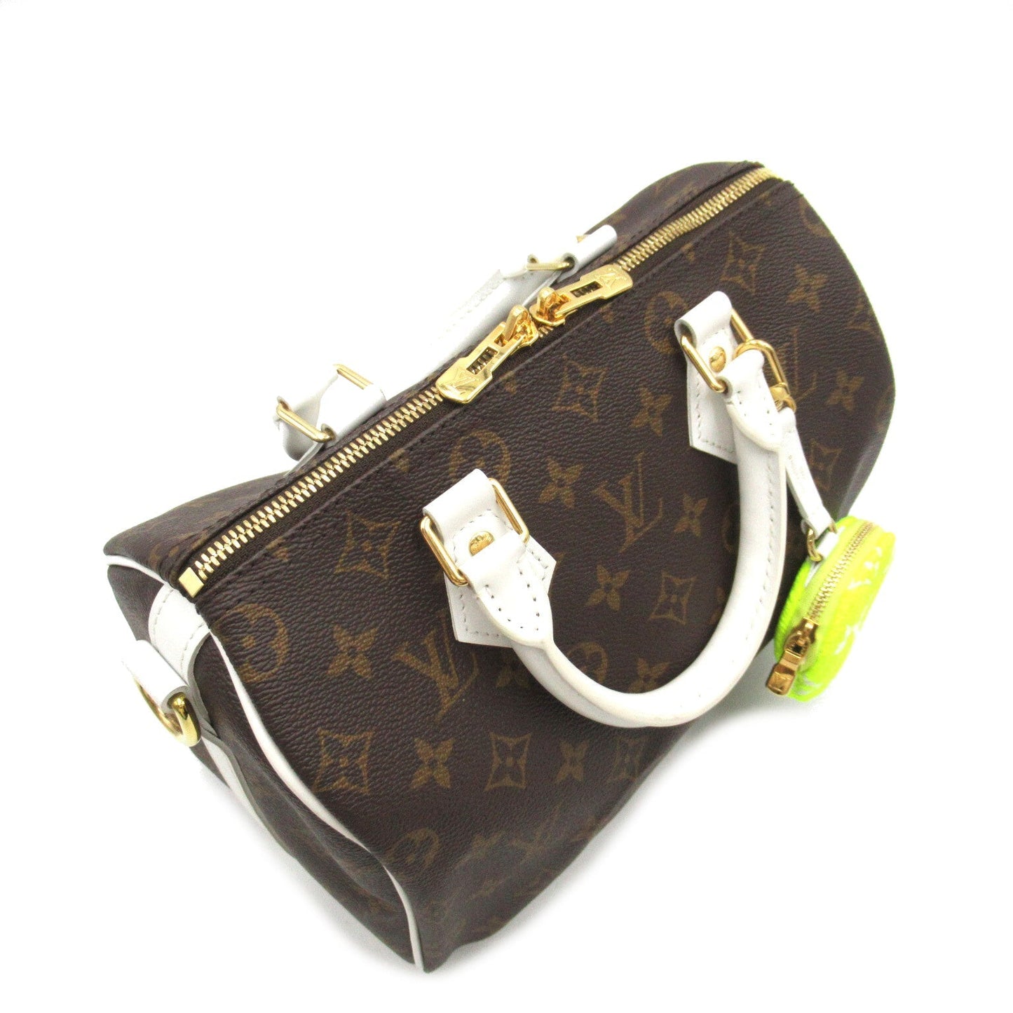 Louis Vuitton Speedy Bandrier 25 2w Shoulder Bag PVC Coated Canvas Brown / White M20754