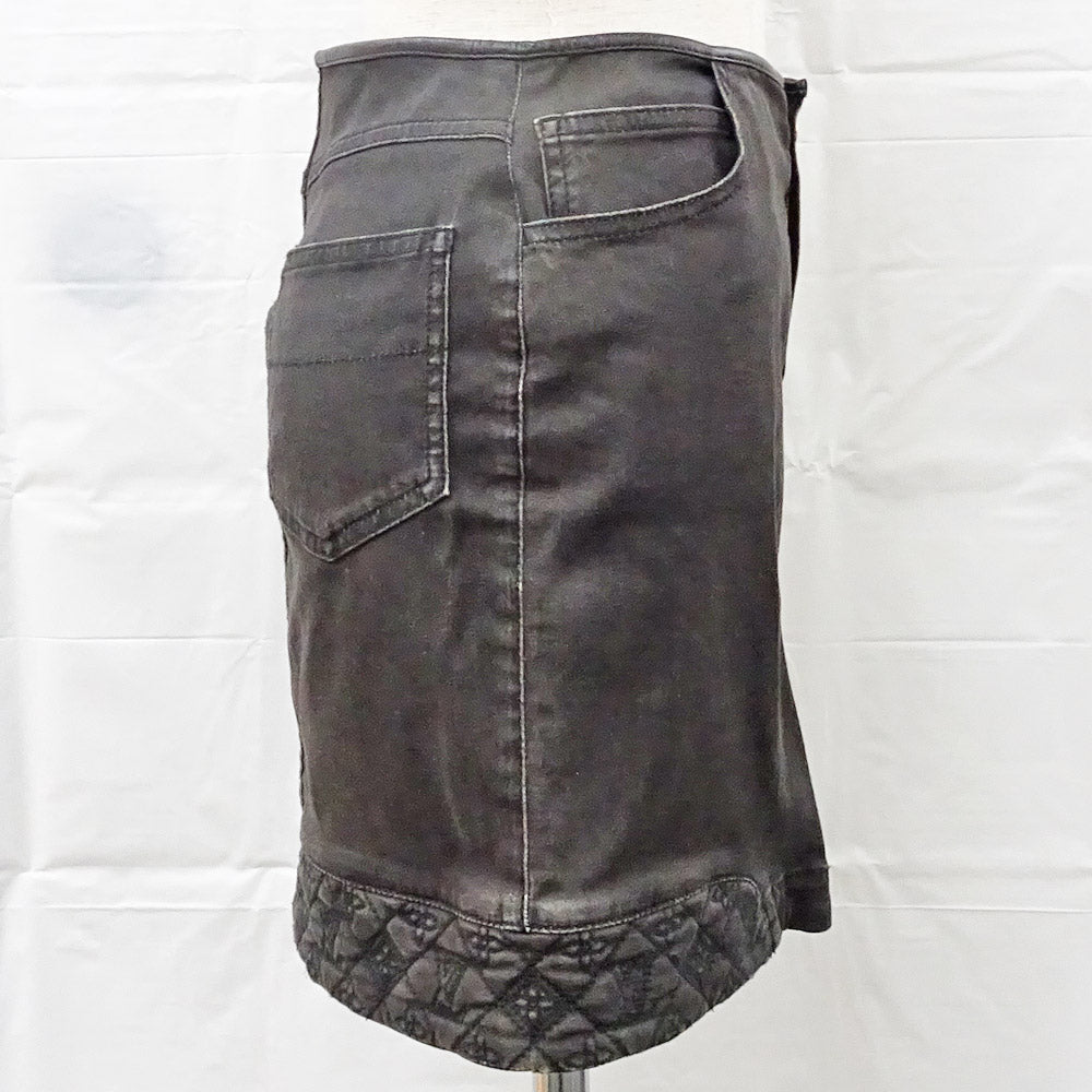 Louis Vuitton Monogrammic Denim 36 Black Cotton Italian Clothes Clothes Women's Women's Wedding