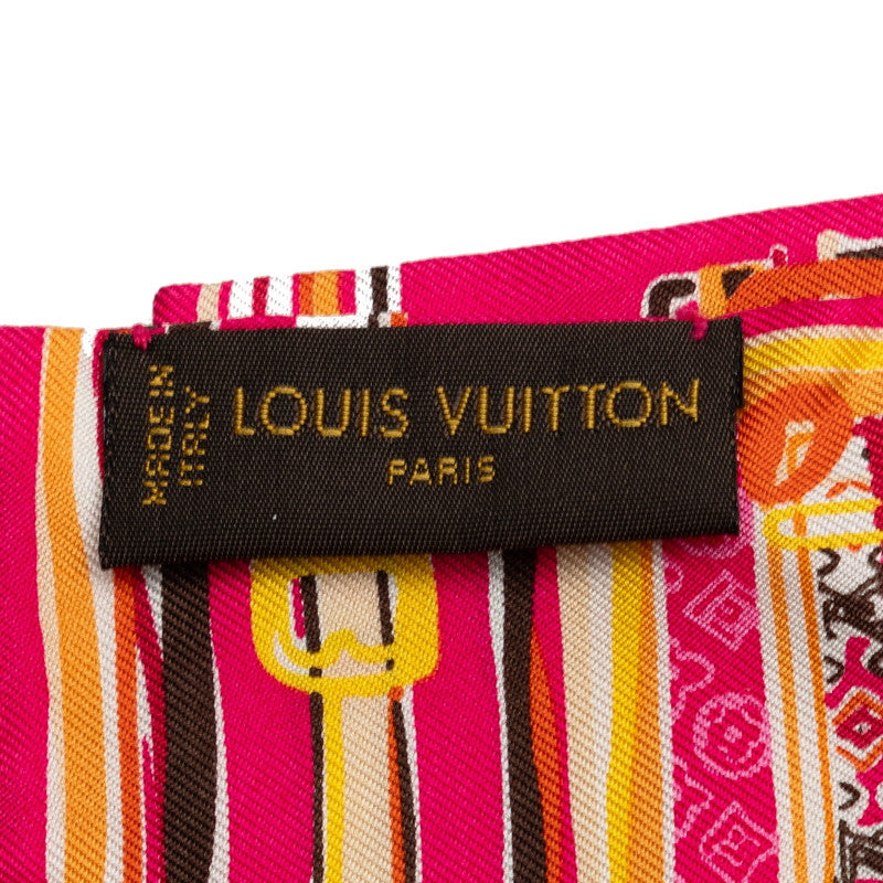 Louis Vuitton Twilly BANDO 400505 Pink Multicolor Silk Louis Vuitton