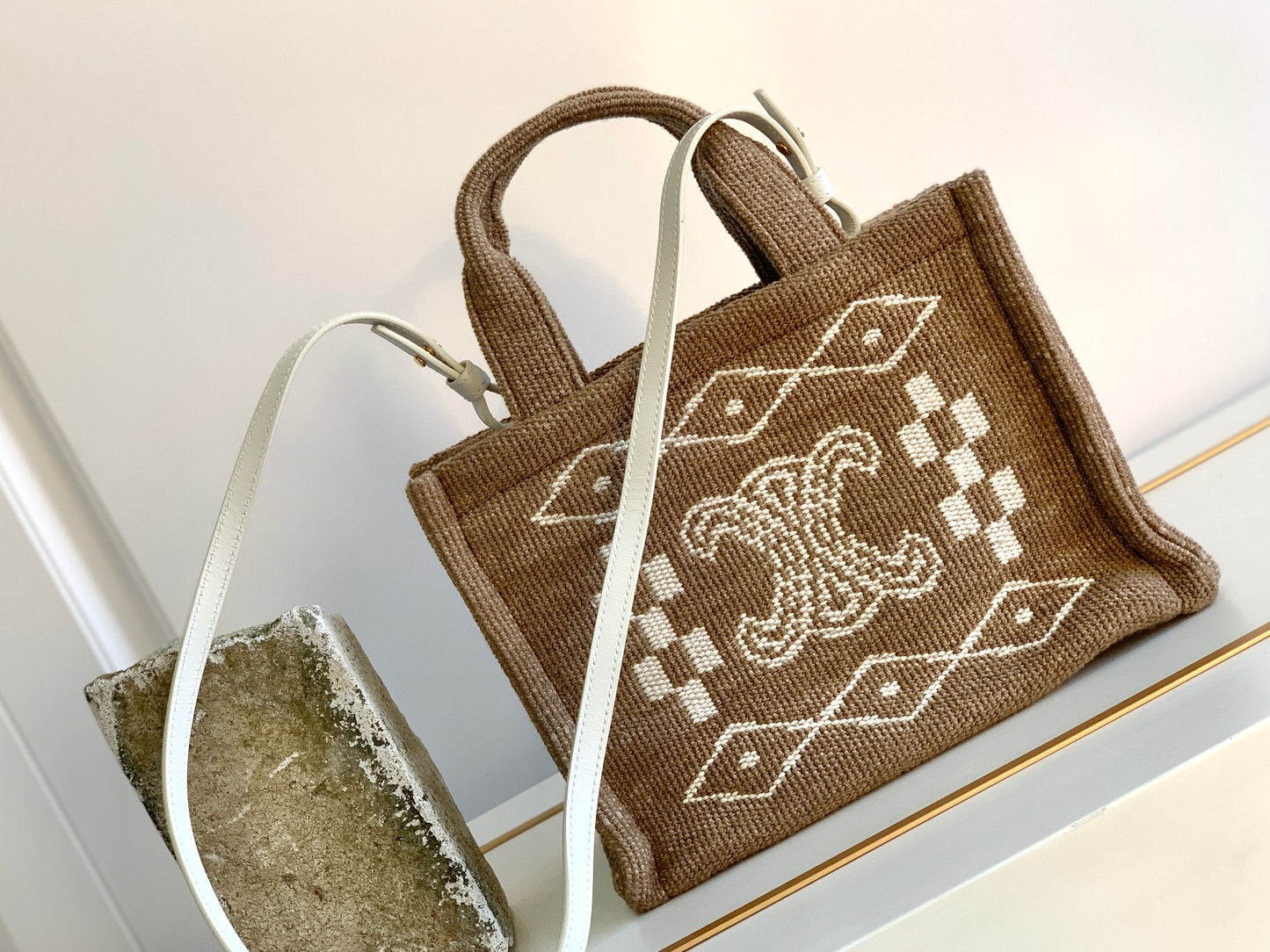 GLAMI Small Cabas Thais In Textile White For Women 11in/29cm