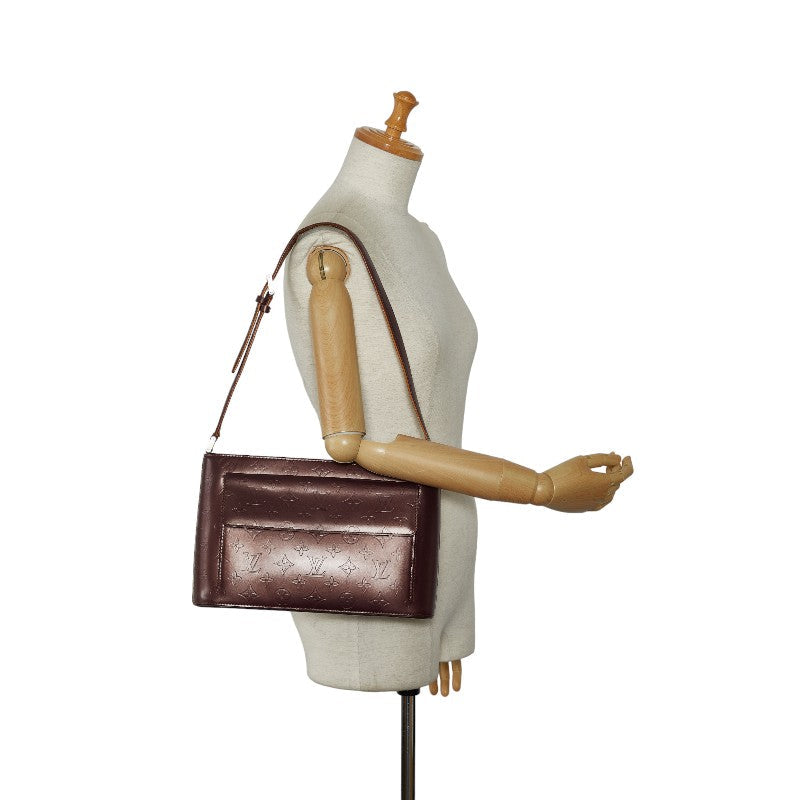 Louis Vuitton Monogram Mat M55126 Shoulder Bag Leather Violet Paraply Paraply