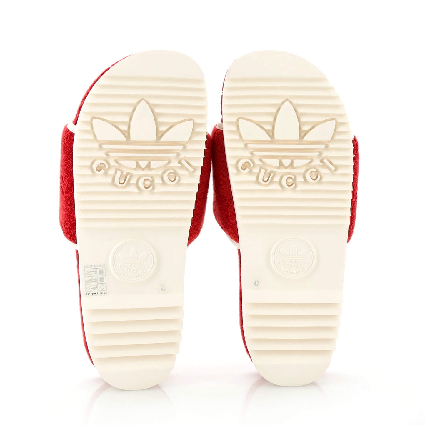 x Adidas Women's Platform Slide Sandals Terry Cloth