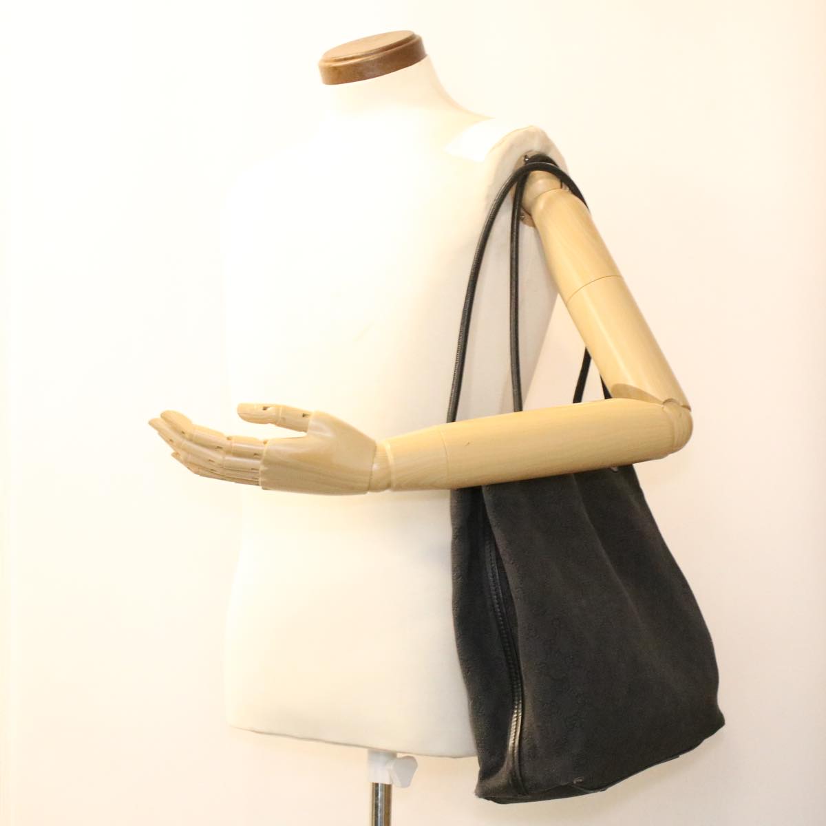 GUCCI GG Canvas Tote Bag Black 101341 ac1598
