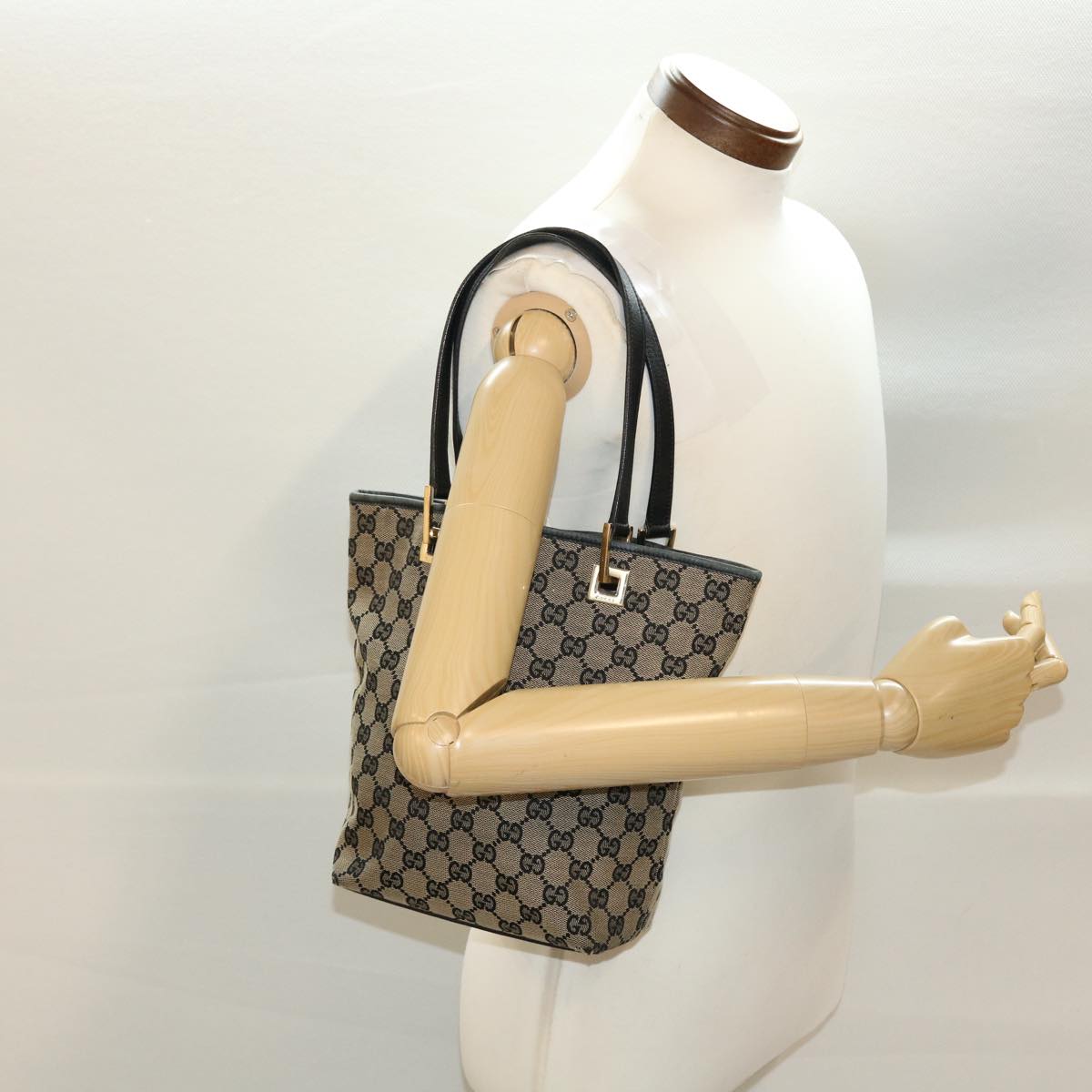 GUCCI GG Canvas Tote Bag Beige 0021099 ac1930