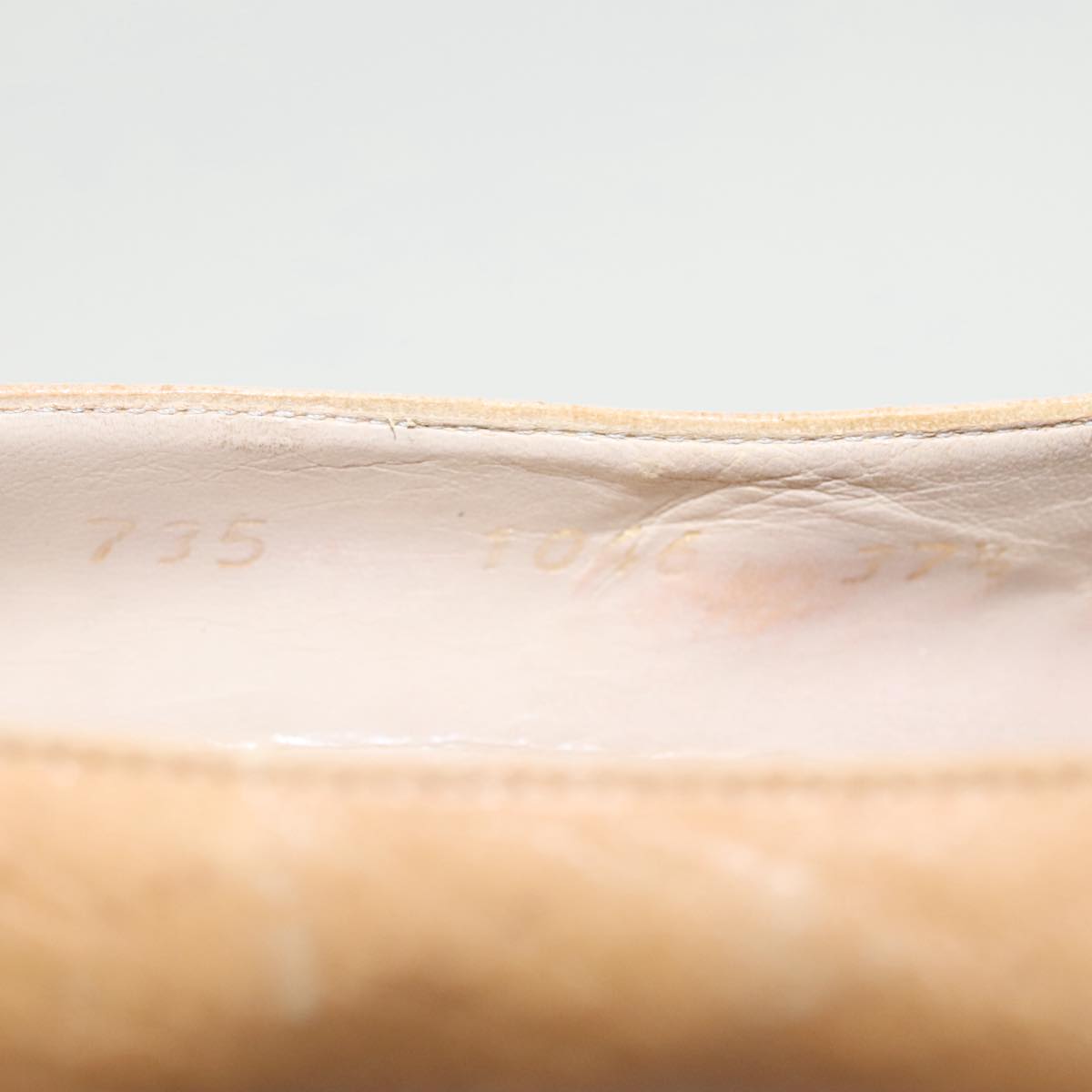 CHANEL High Heels Leather Beige Brown CC ac3348