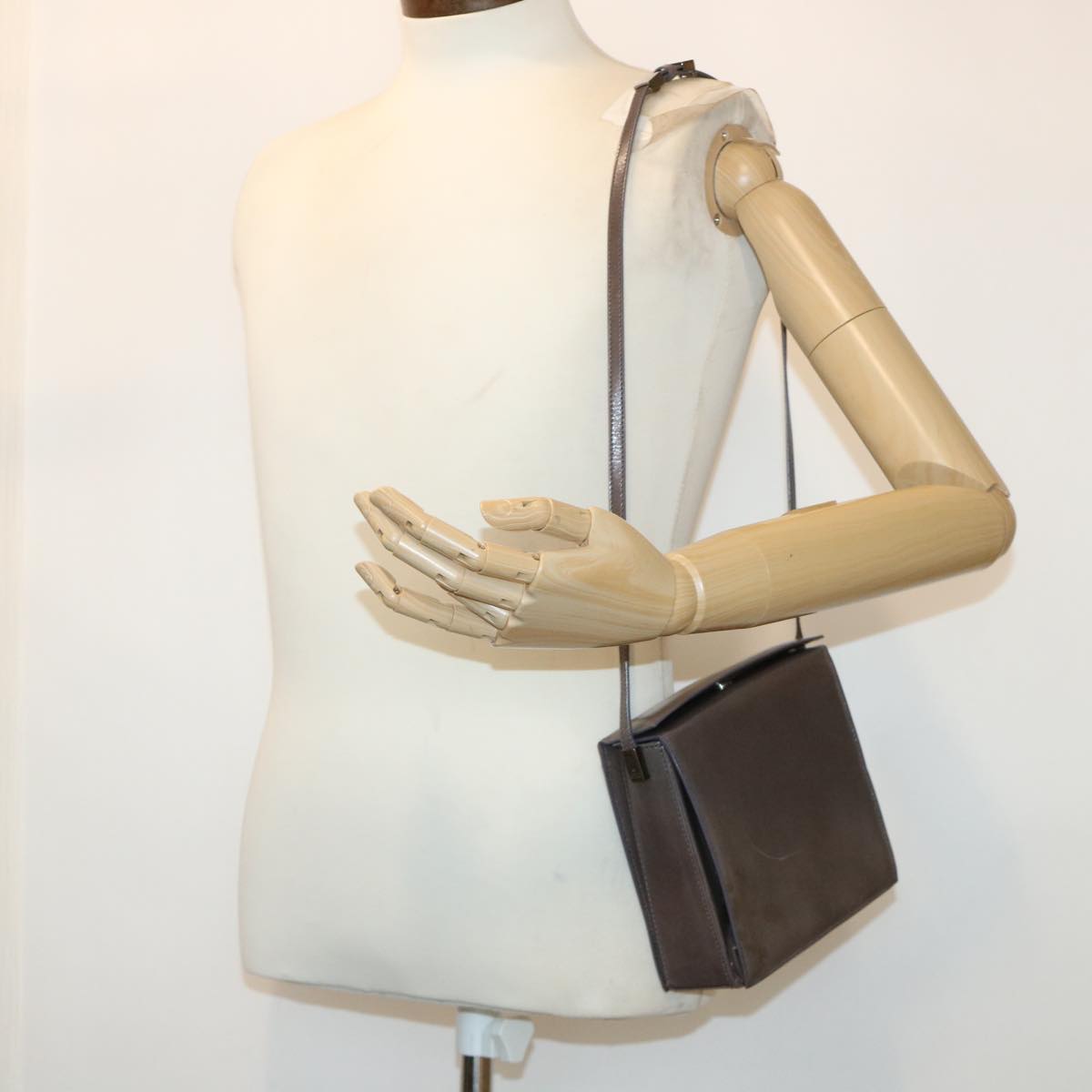 GUCCI Shoulder Bag Leather Outlet Gray 007.2014/3444 am4648