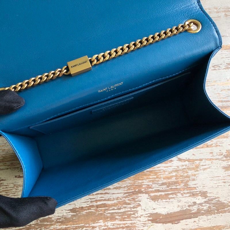 GLAMI Kate MeGLAMIum Chain Bag With Star Pattern Blue For Women 9.4in/24cm YSL