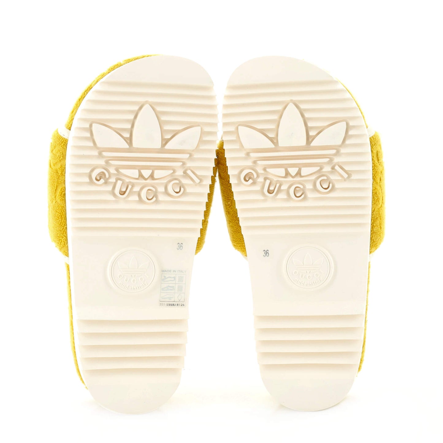 x Adidas Women's Platform Slide Sandals Terry Cloth