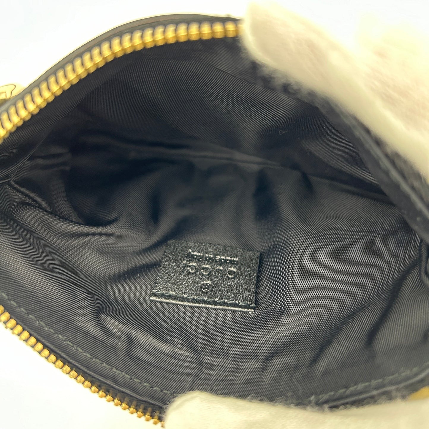 GLM-- Interlocking G GG Glitter Supreme Shoulder Bag Black Navy Blue