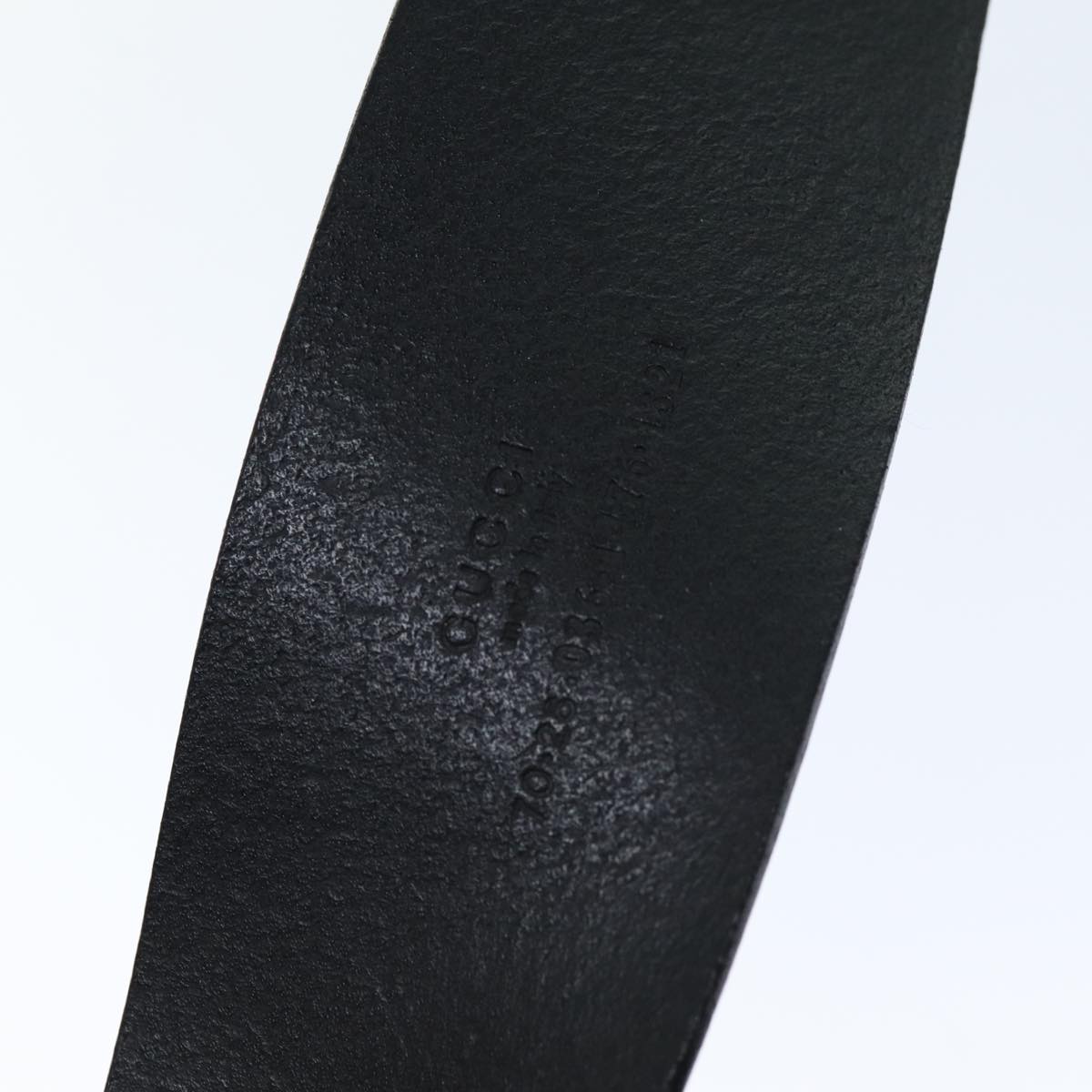 GUCCI Belt Leather 26.8""-28.7"" Black bs13972