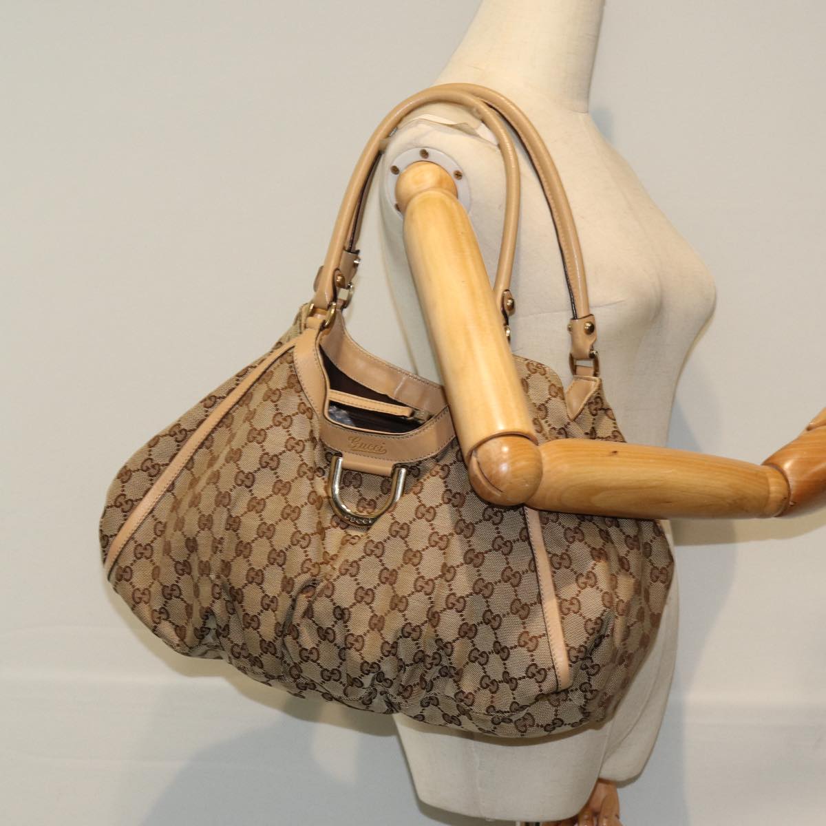 GUCCI GG Canvas Abbey Tote Bag Beige 189835 bs15252