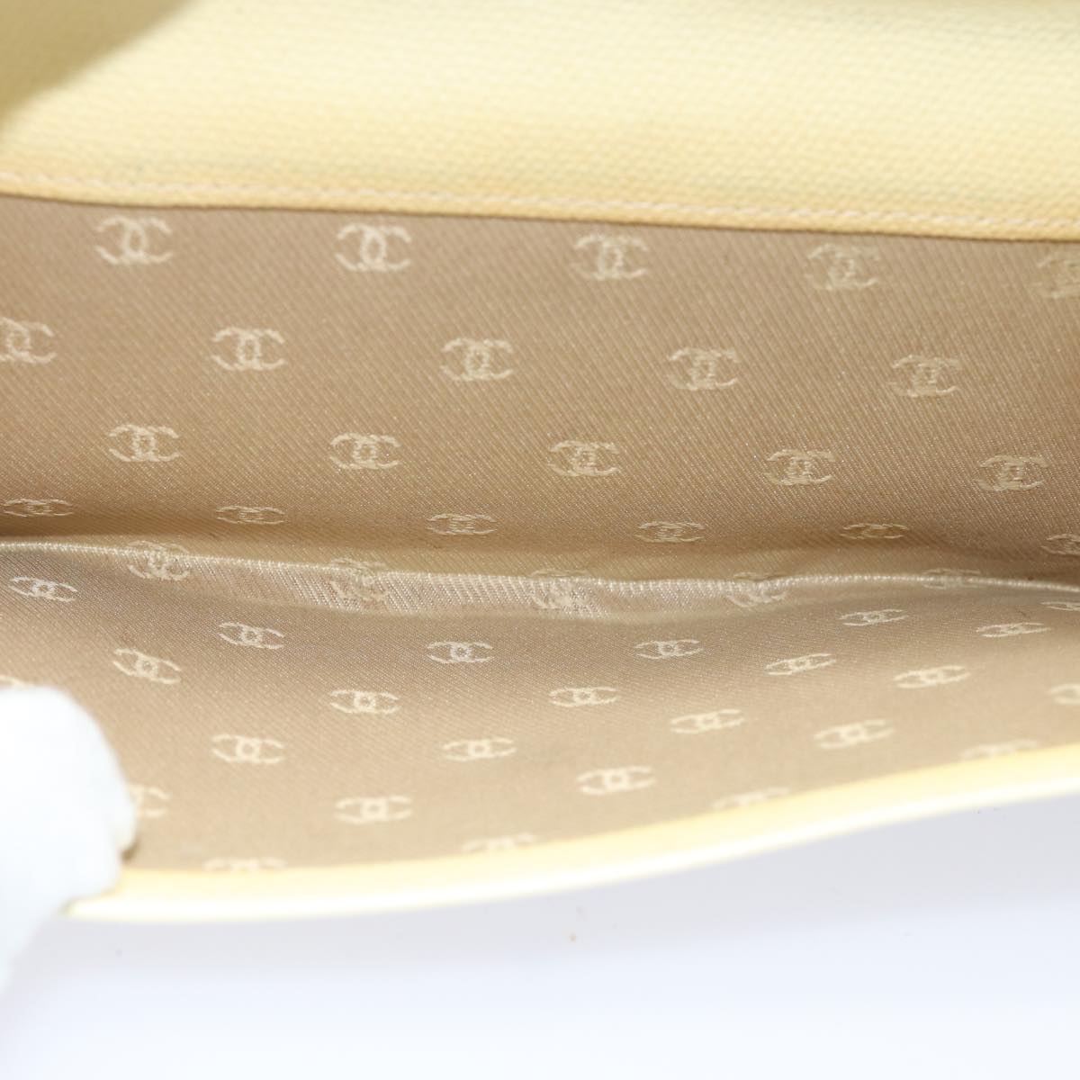 CHANEL COCO Mark Wallet Leather Vanilla CC bs15966