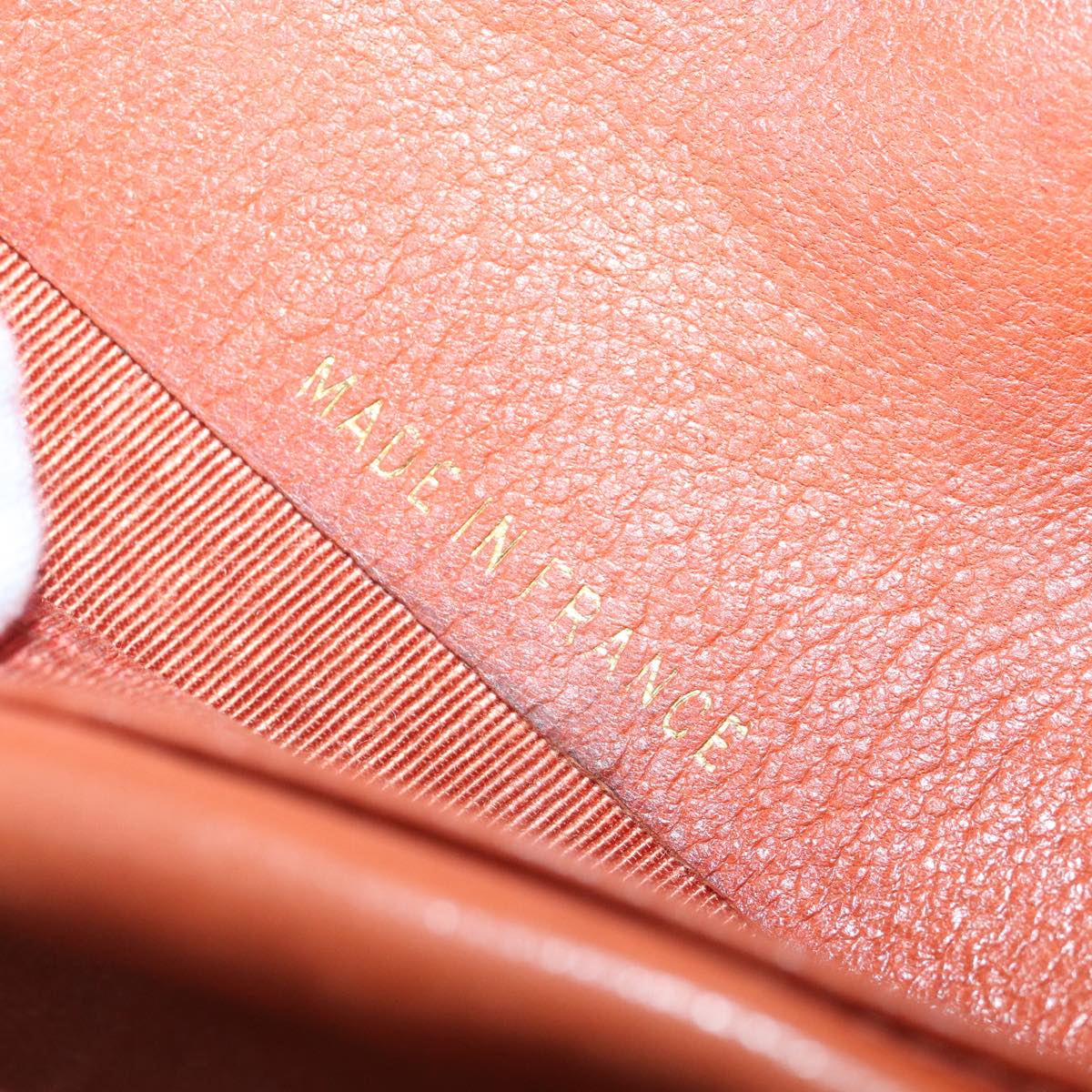 CHANEL COCO Mark Wallet Caviar Skin Orange Gold CC bs16889