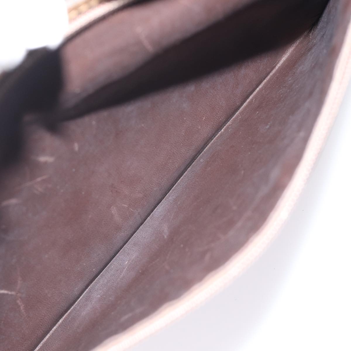 GUCCI Document Case Clutch Bag Leather Brown bs17356