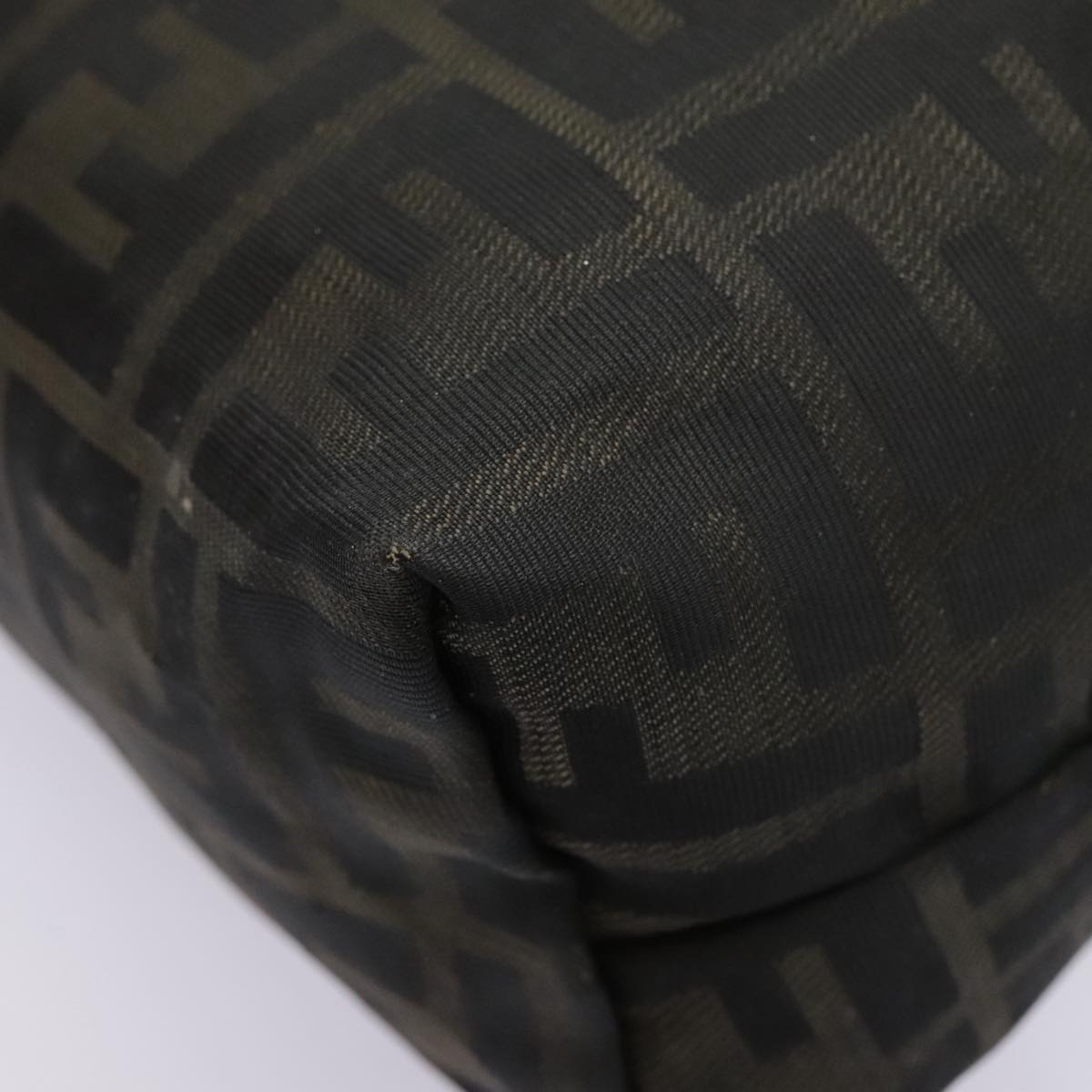 FENDI Zucca Canvas Hand Bag Brown Black bs18438