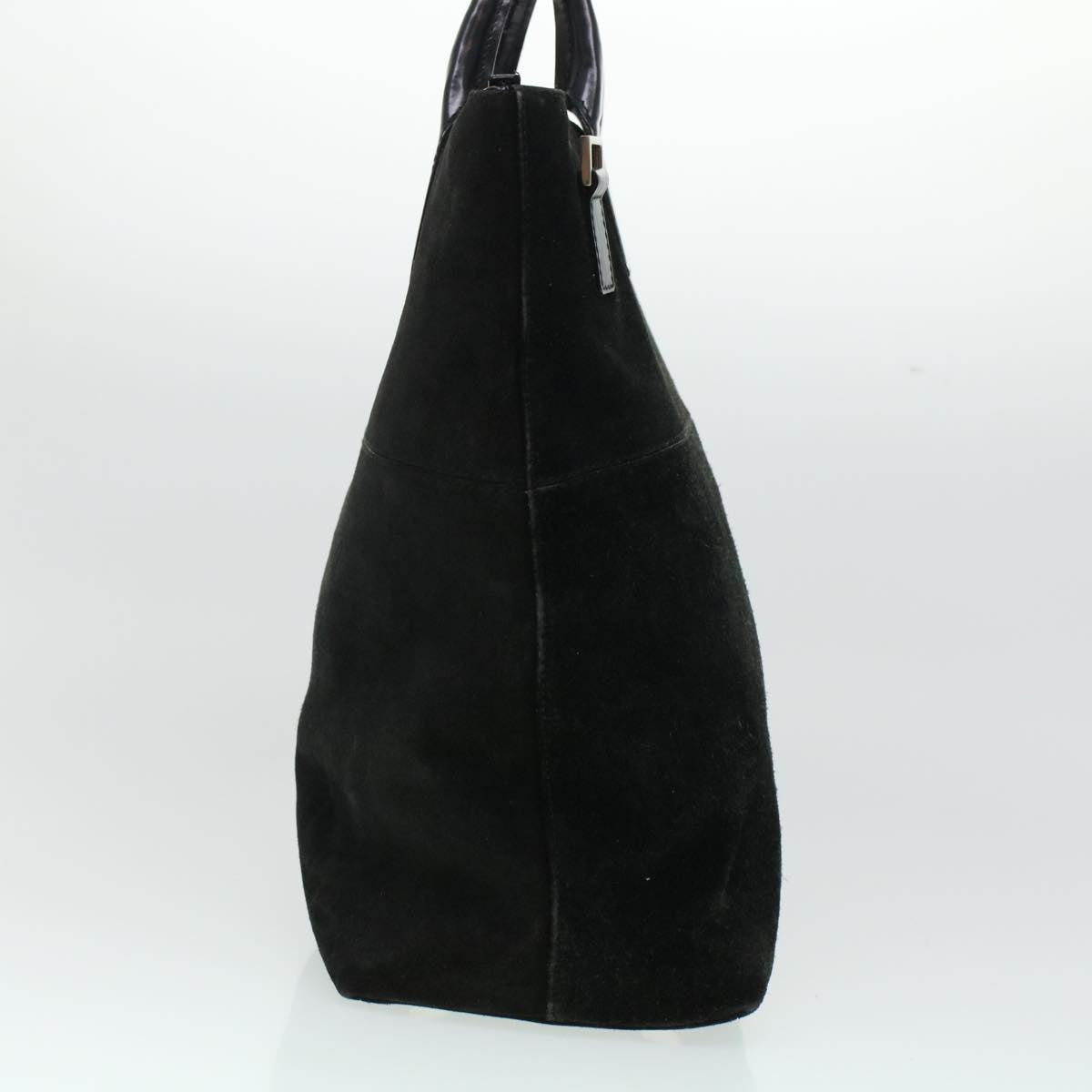 GUCCI Hand Bag Suede Black bs5946