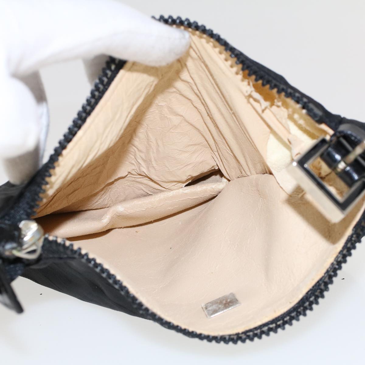 FENDI Hand Bag Nylon 2Set Black bs6967
