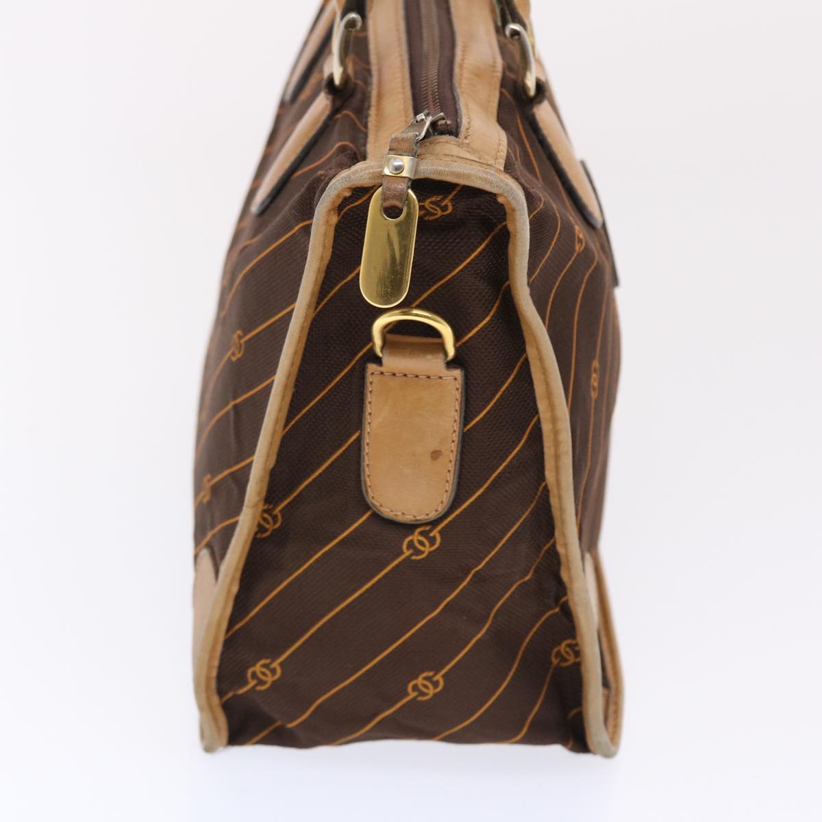 GUCCI Hand Bag Canvas Leather Brown bs7158