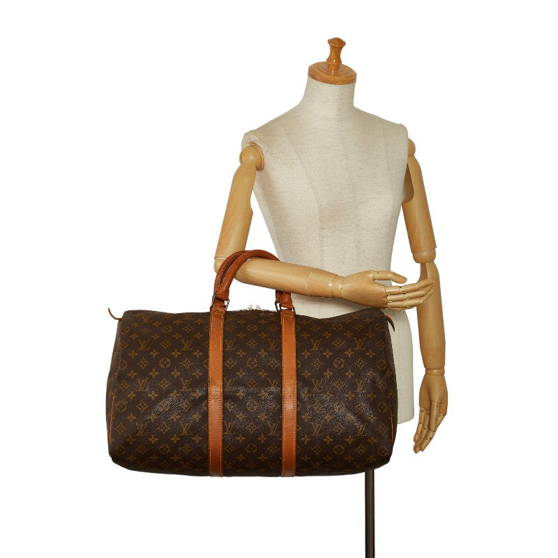 Louis Vuitton Monogram Keepall 50 Boston Bag Travel Bag M41426 Brown