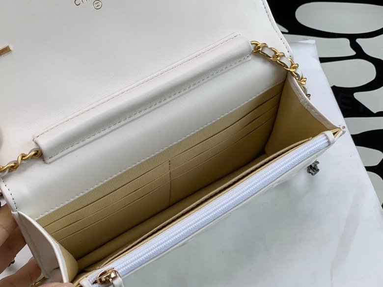CHLGlamIap Bag White For Women 7.4in/19cm