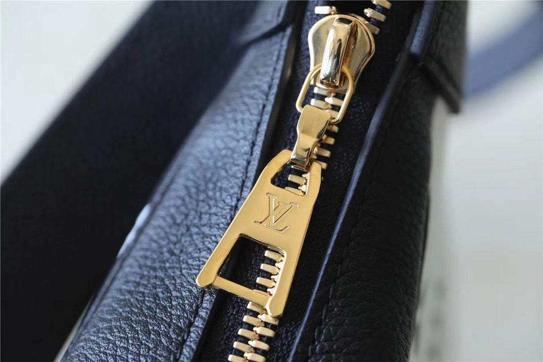 LV Bagatelle Monogram Empreinte Black / White / Pink For Women, Shoulder And Crossbody Bags 22cm/8.7in LV M46091