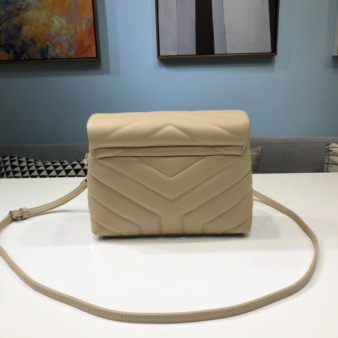 GLAMI Loulou Mini Shoulder Bag White For Women 7in/18cm YSL