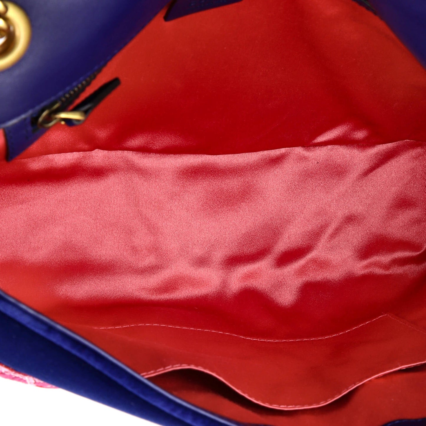 GG Marmont Flap Bag Embroidered Matelasse Velvet Medium