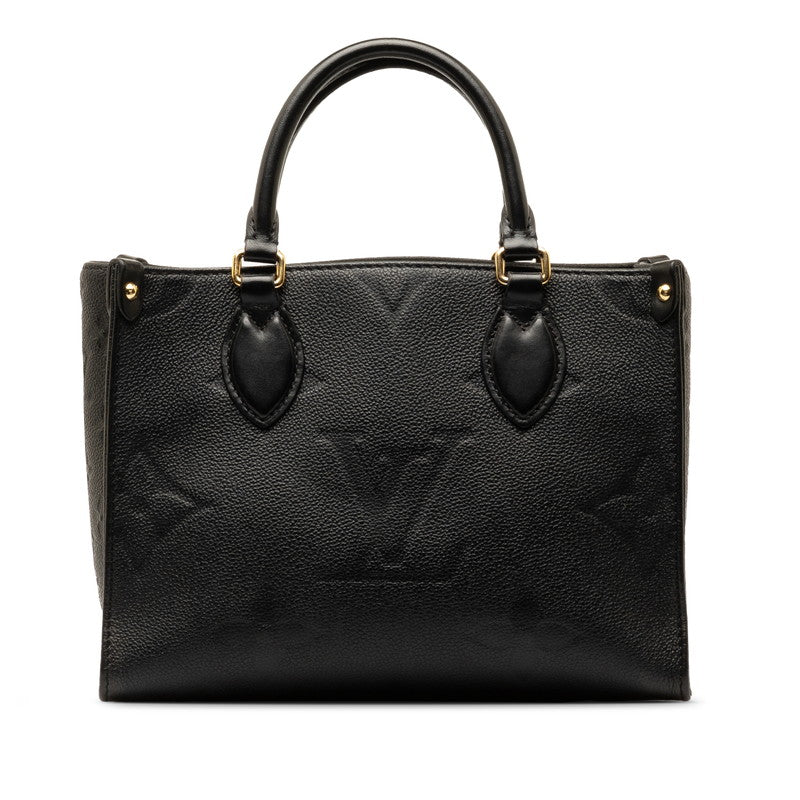 Louis Vuitton Monogram On The Gor PM Handbag Shoulder Bag 2WAY M45653 Noir Black Leather Louis Vuitton