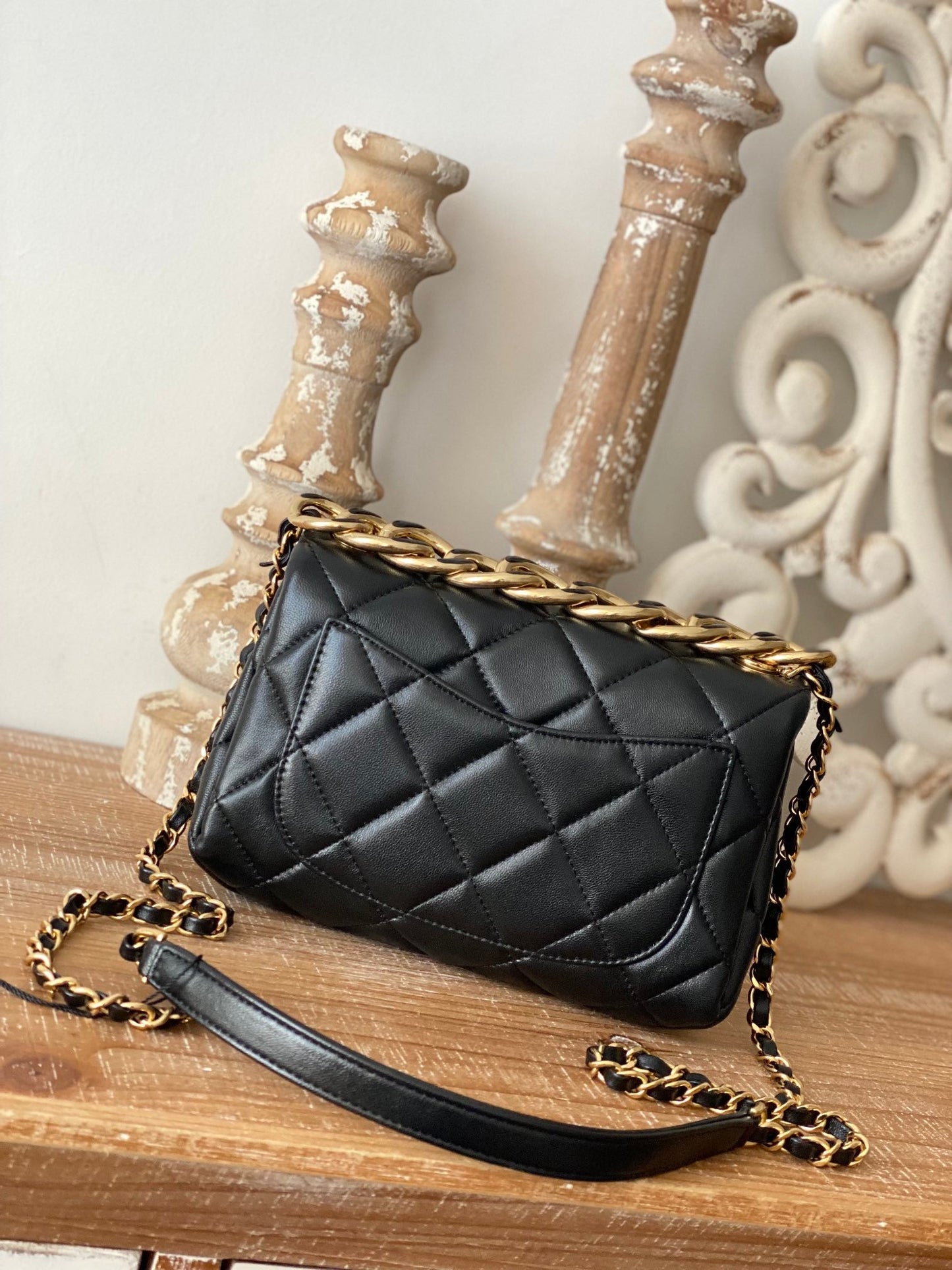 CHL Classic GLAMIamond GlamIap Bag Black For Women Bags 9.1in/23cm