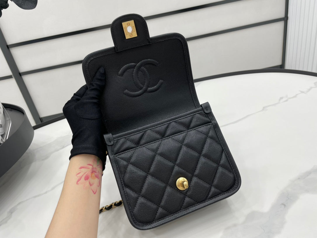 CHL 22K GlamIap Bag Black For Women Bags 8.1in/20.5cm
