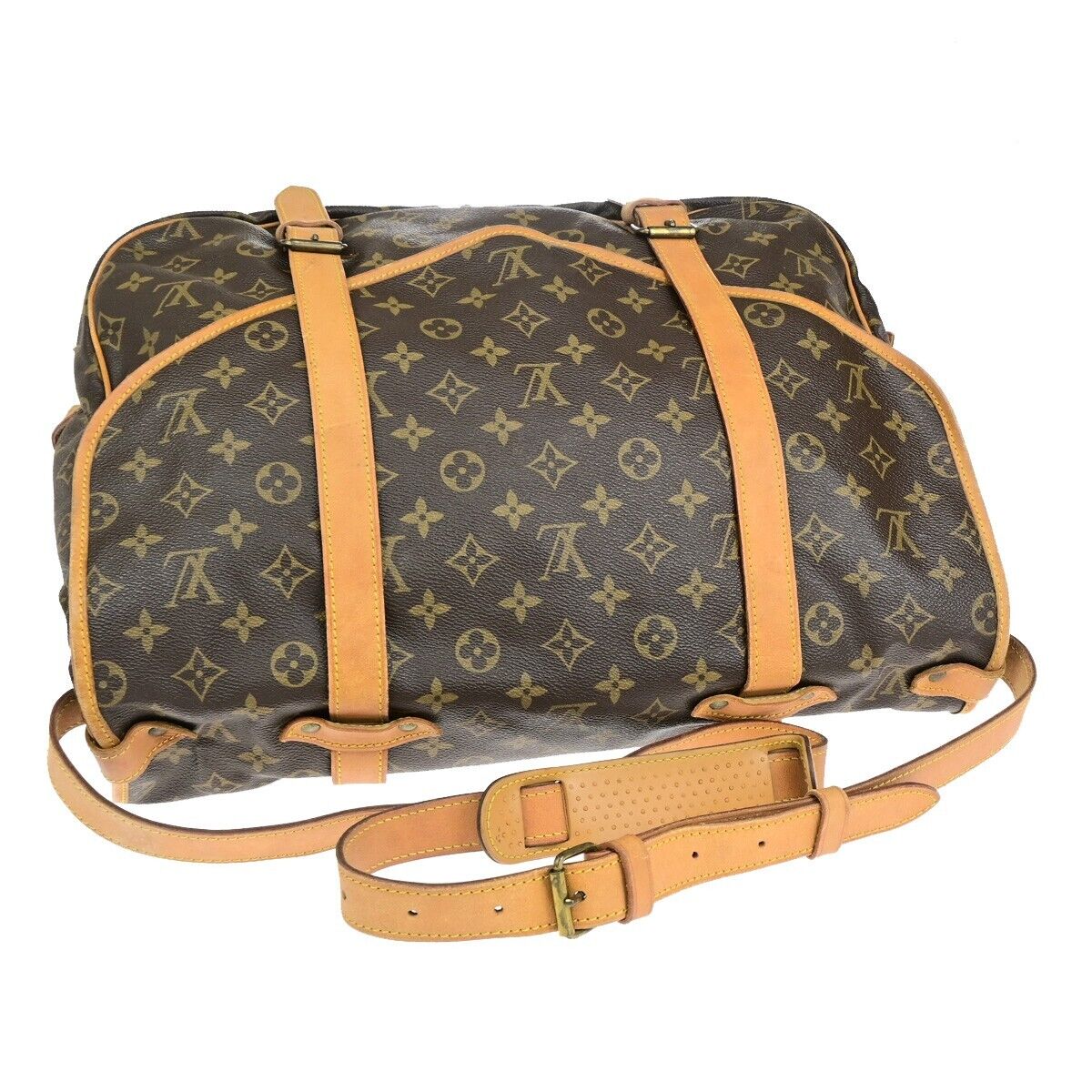 Louis Vuitton Saumur 43 Canvas Shoulder Bag