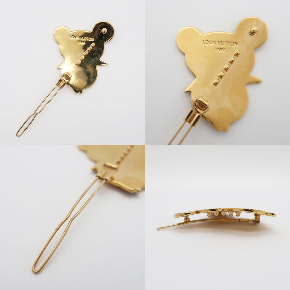 Louis Vuitton Fleur Hatman Panda Hairpin M92595 Multicolor G Multicolor Gold Tools Baretta Hair Accessories