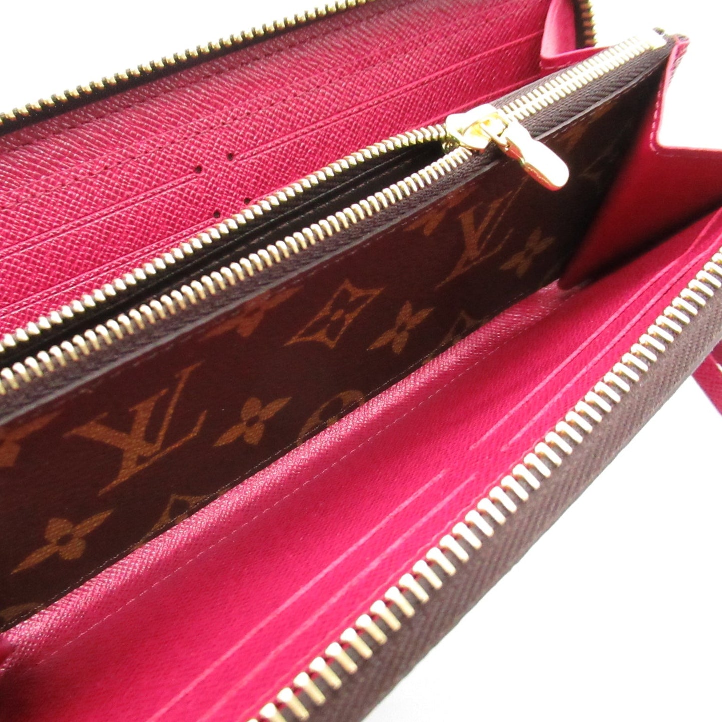 Louis Vuitton Louis Vuitton Portefolio Clemence Round Long Wallet Round Long Wallet Wallet PVC Coated Canvas Monogram Brown M60742