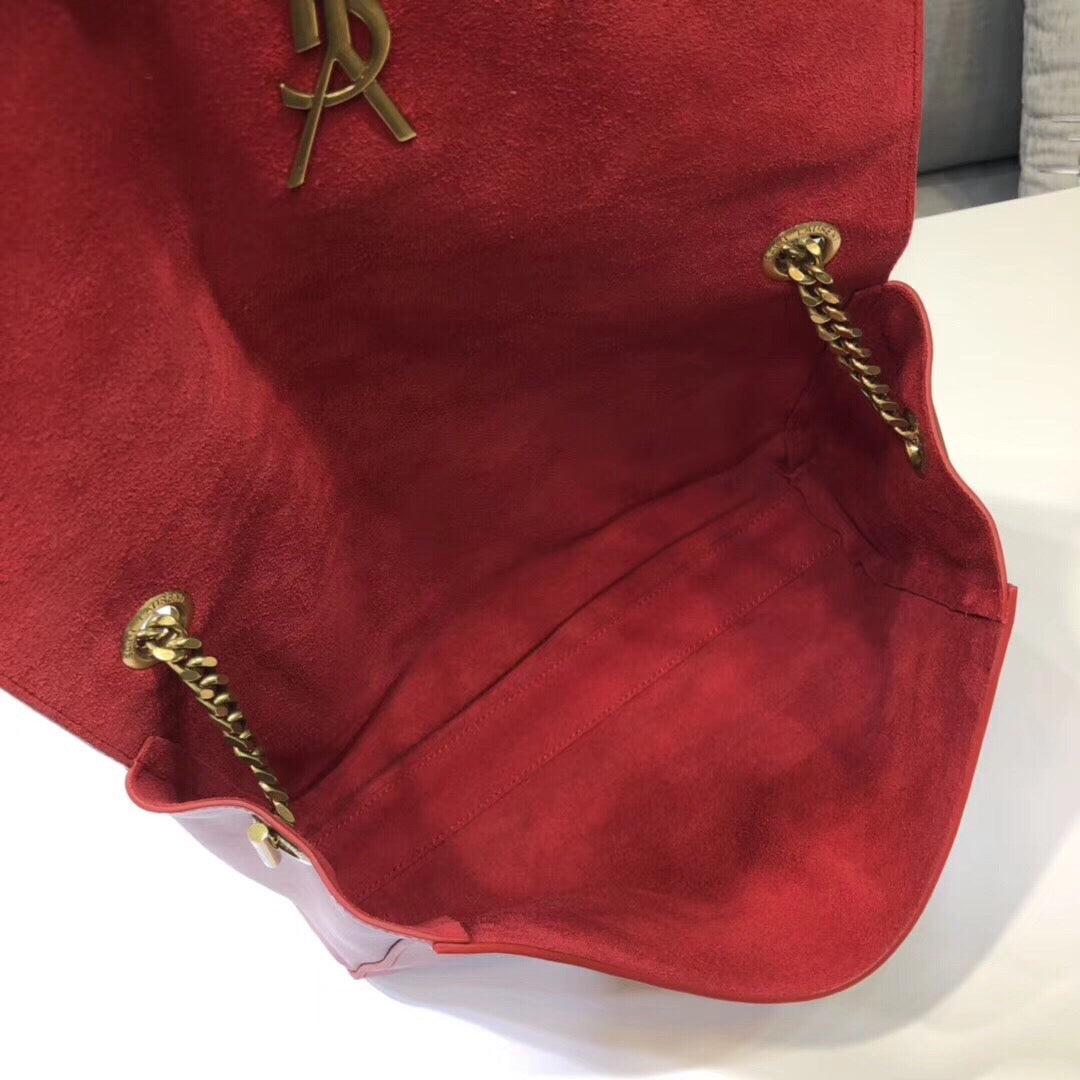 GLAMI Kate MeGLAMIum Chain Bag In Grain De Poudre Red For Women 9.4in/24cm YSL 364021BOW0J6008