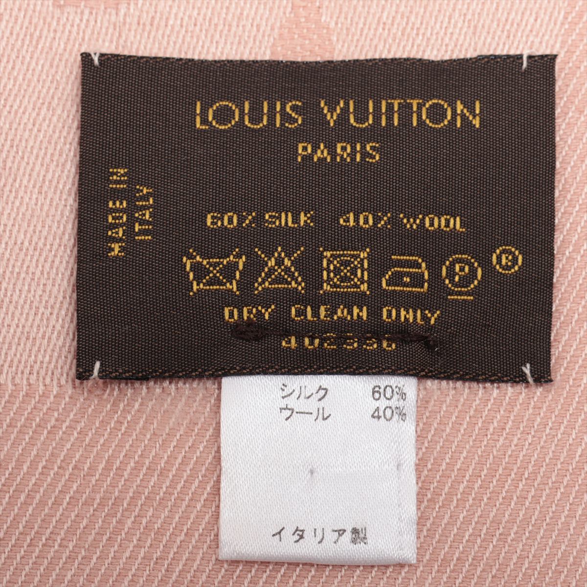 Louis Vuitton 402336 S Monogram Wool Silk Pink