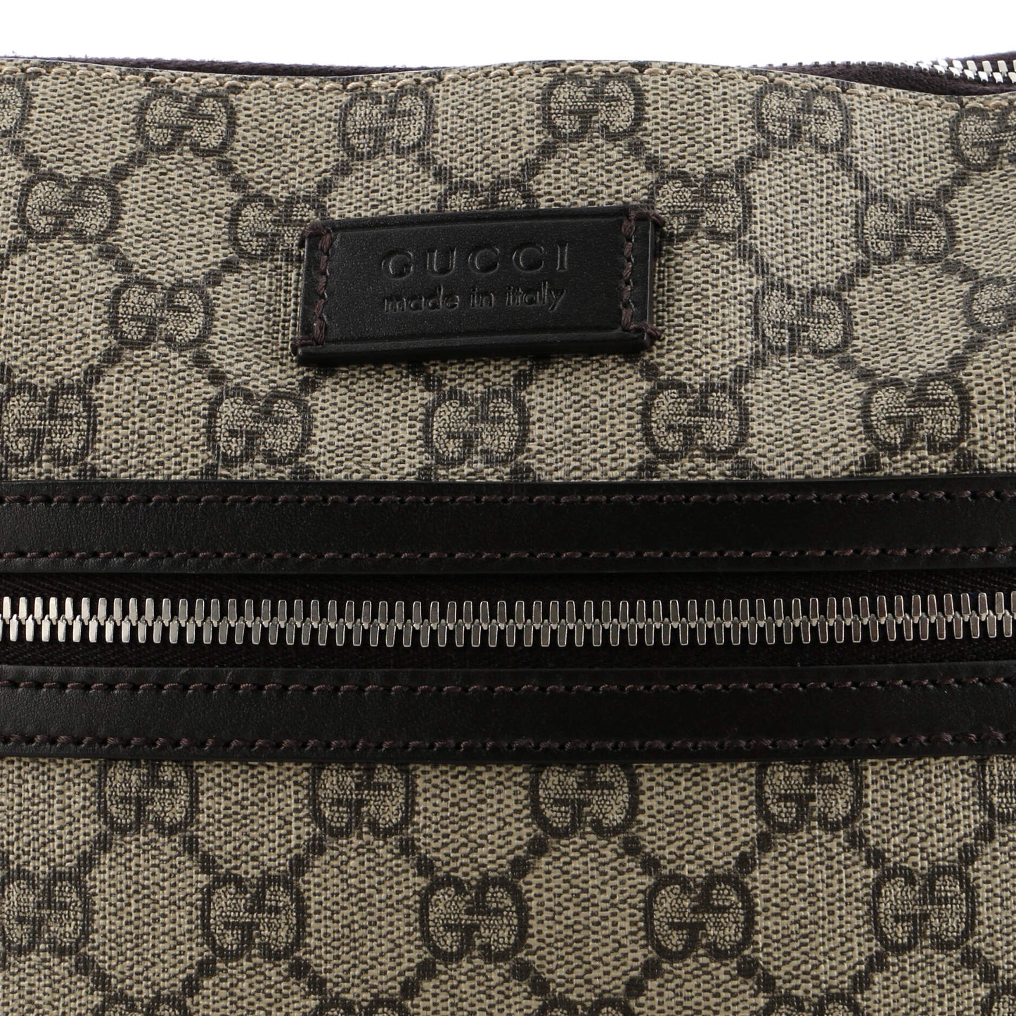 Front Zip Messenger GG Coated Canvas Medium