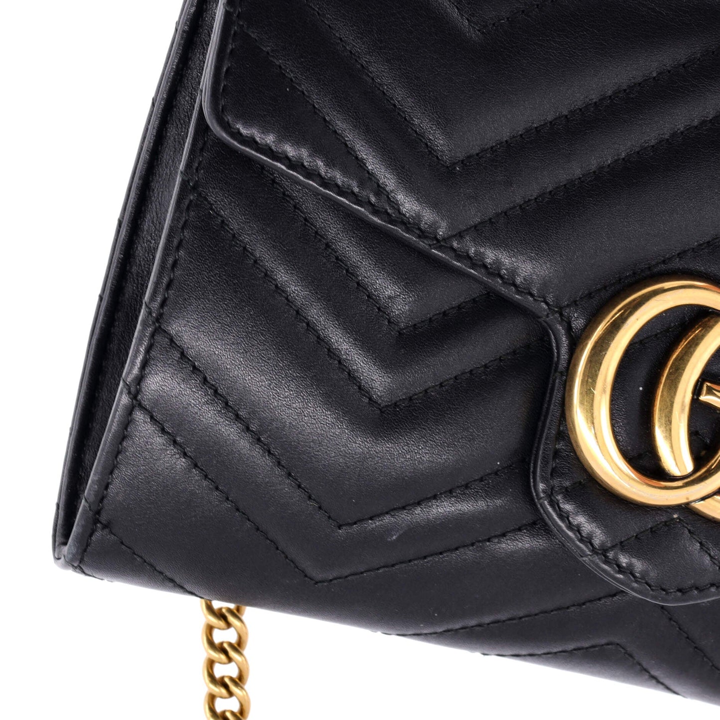 GG Marmont Chain Wallet Matelasse Leather Mini