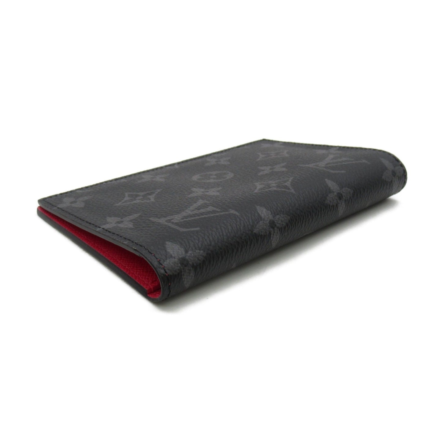 Louis Vuitton Louis Vuitton Vertue Passport Case Accessories PVC Coated Canvas Monogram Eclipse Black/Pink Colour