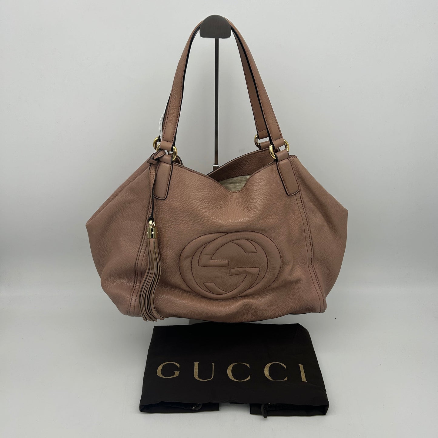 GLM-- Soho Pink Leather Convertible Shoulder Bag Small