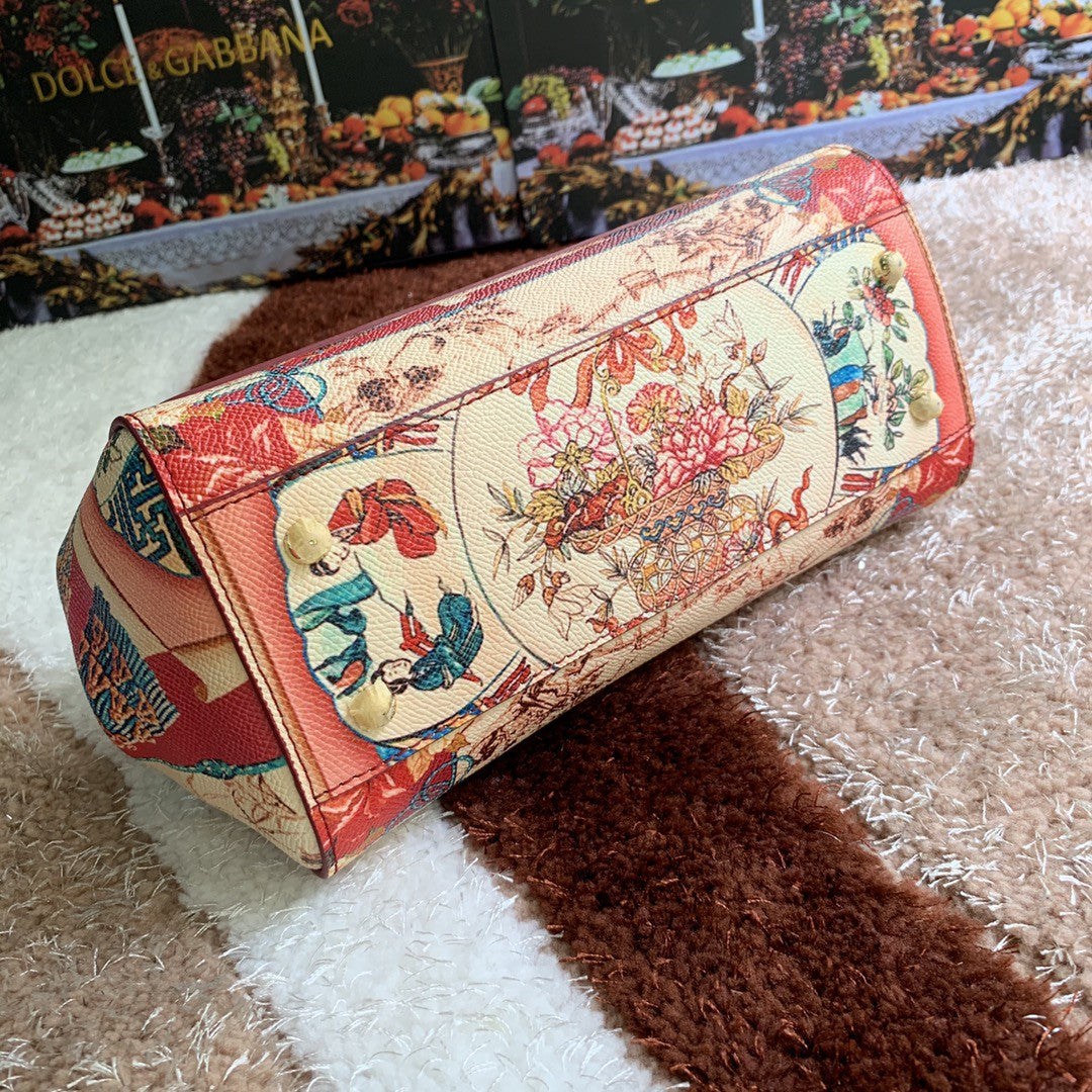 GLAMI MeGLAMIum Sicily Handbag Unique Print Motifs Muticolour For Women 10.2in/26cm GLAMI