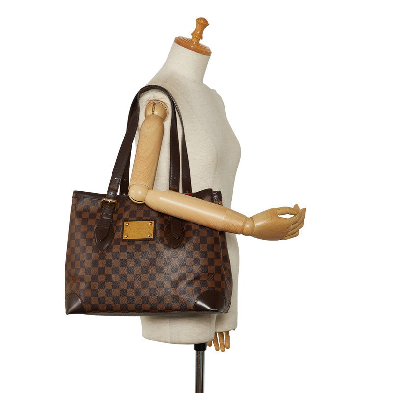 Louis Vuitton Damier Hamsted MM Handbag N51204 Brown PVC Louis Vuitton