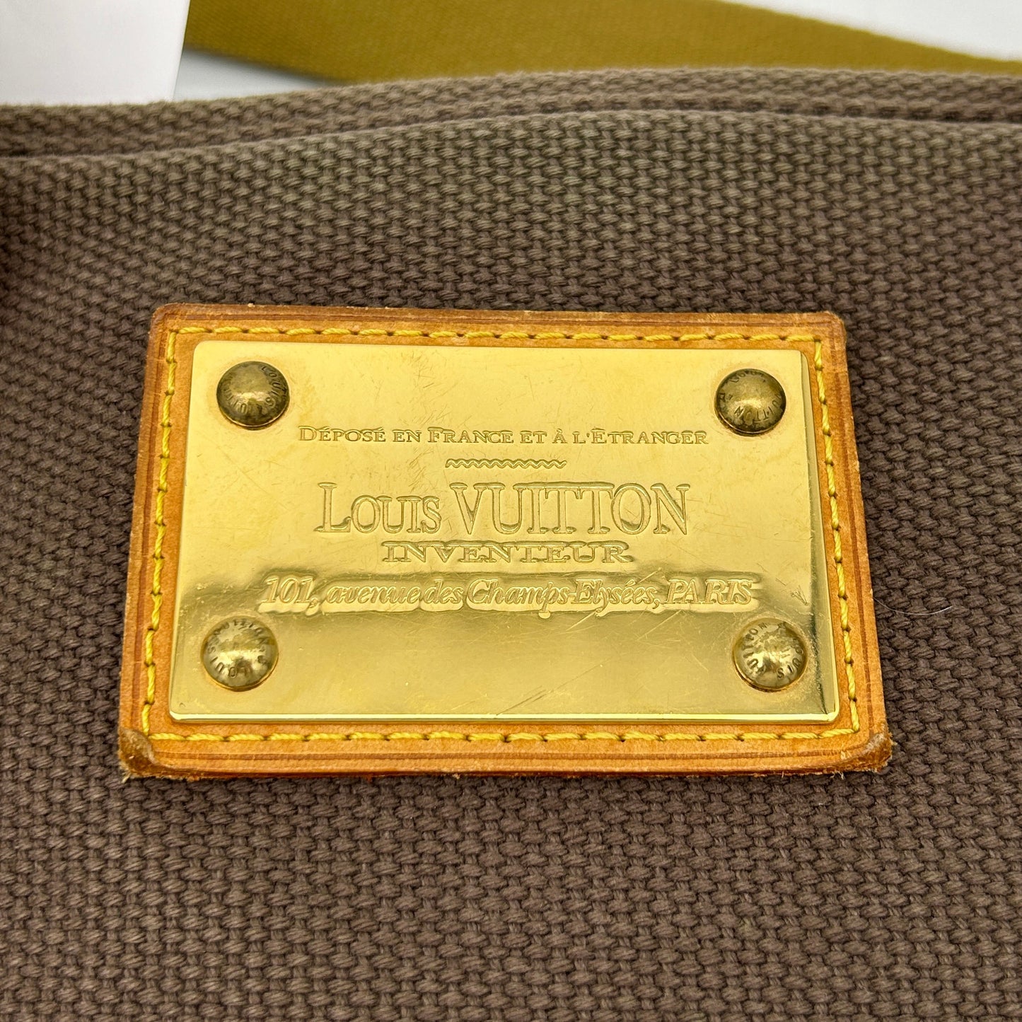 Louis Vuitton Antigua Mm Dark Brown Canvas Tote Bag