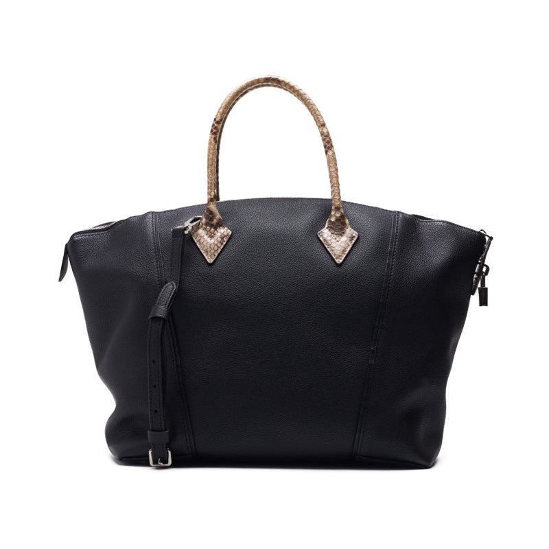 LOUIS VUITTON Lewitton Parnassea Lock MM 2WAY Handbag Leather Piso Silver Leather Handbag Handbag Handbag Hybrid Delivery