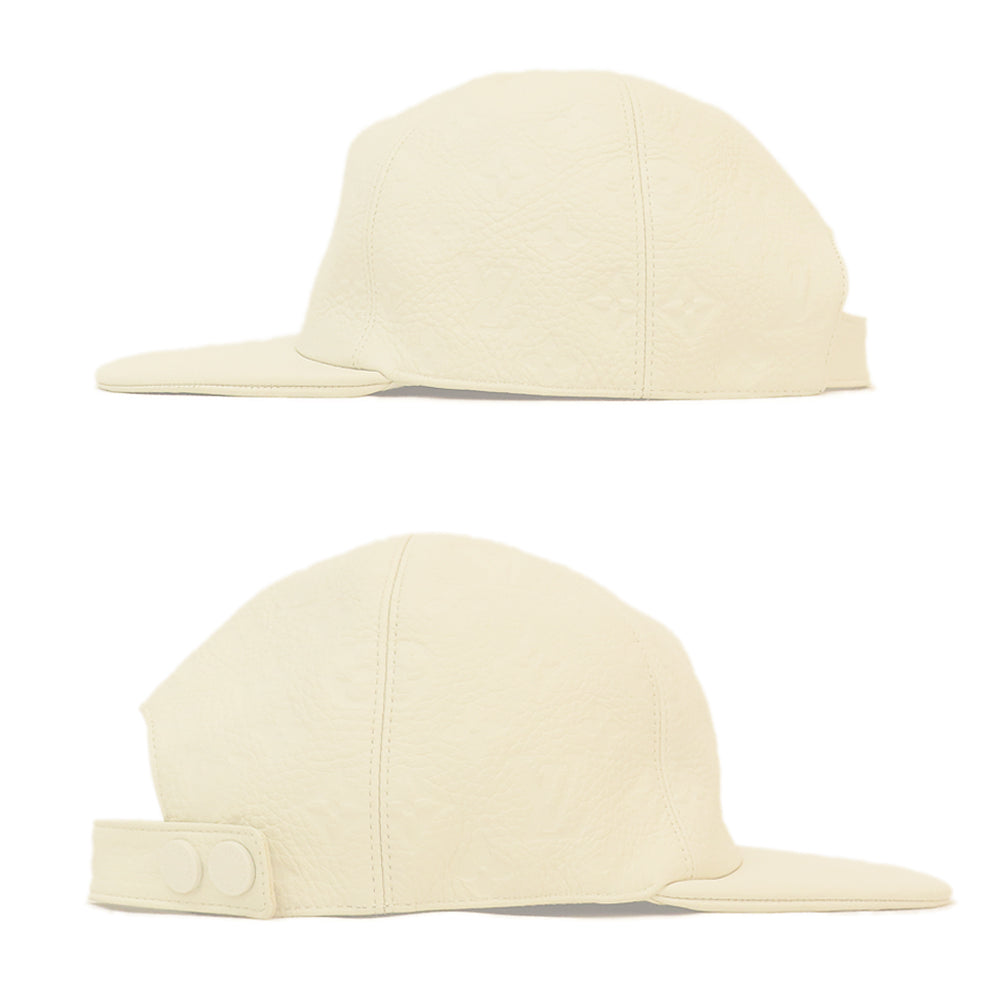 Louis Vuitton Monogram Emplant Casket 1.0 MP2321 White Hat Small Apparels Other