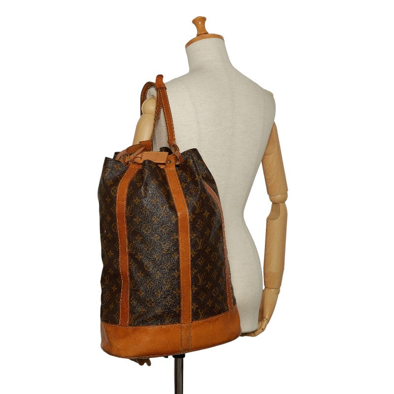 Louis Vuitton Monogram Landnet GM Shoulder Bag M42244 Brown PVC Leather Louis Vuitton