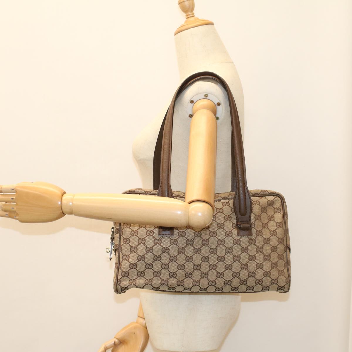 GUCCI GG Canvas Shoulder Bag Beige Brown 90674 ep1460