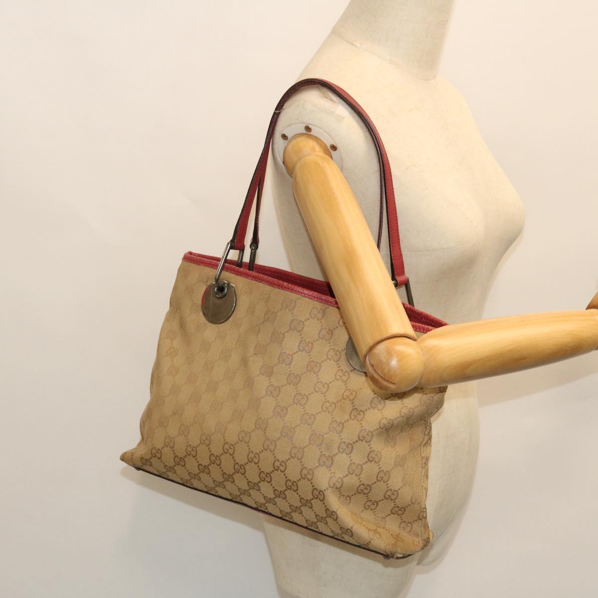 GUCCI GG Canvas Tote Bag Beige 120837 ep1594