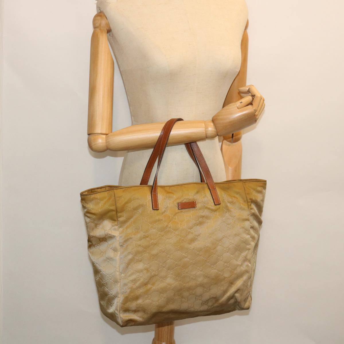 GUCCI GG Canvas Tote Bag Beige 282439 ep1839