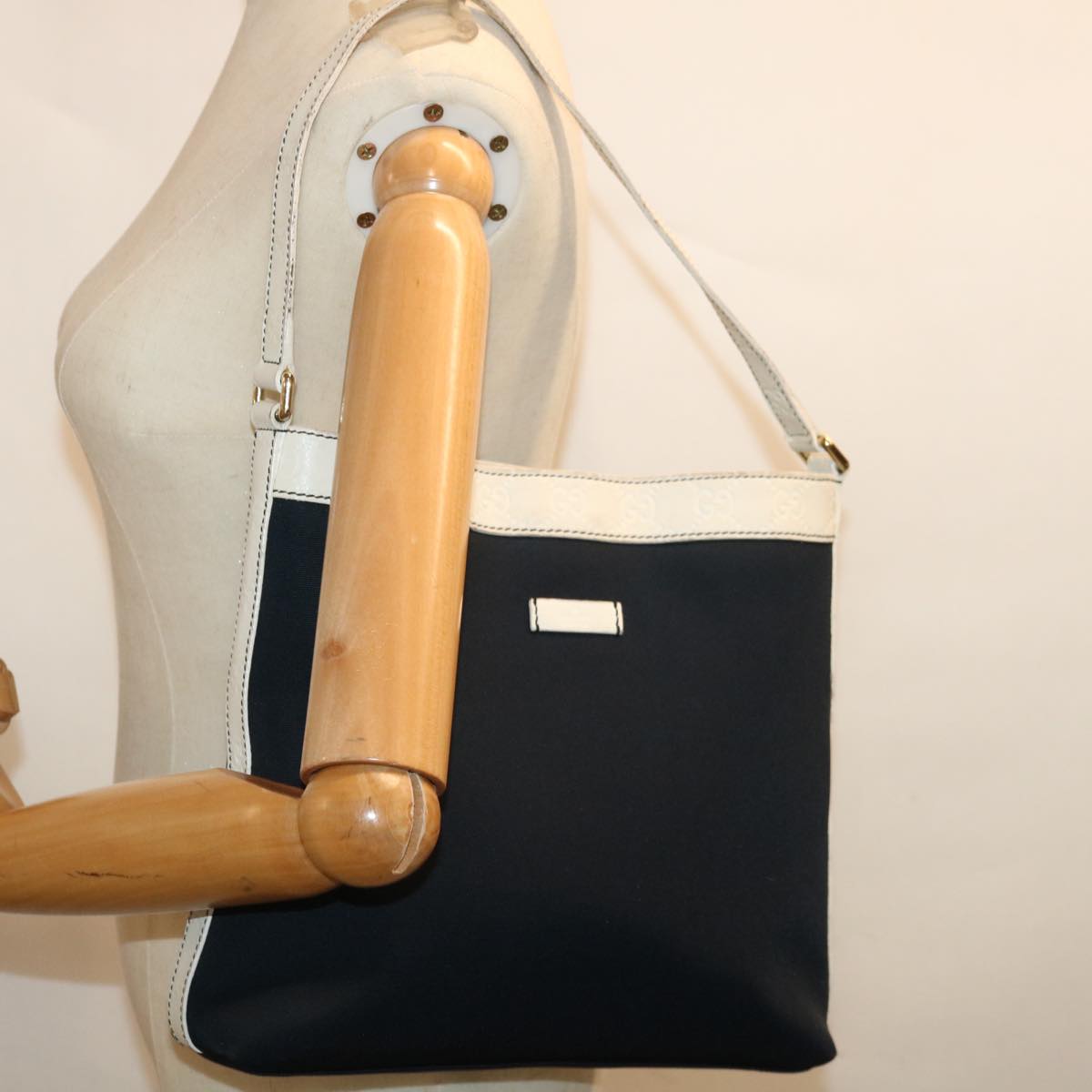 GUCCI Guccissima Shoulder Bag Canvas Outlet Navy ep4072